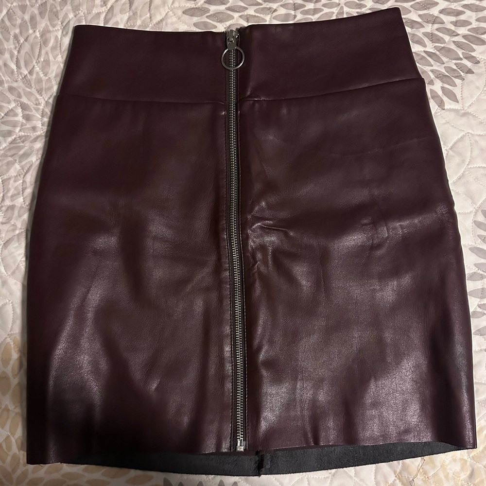 Faux leather shirt